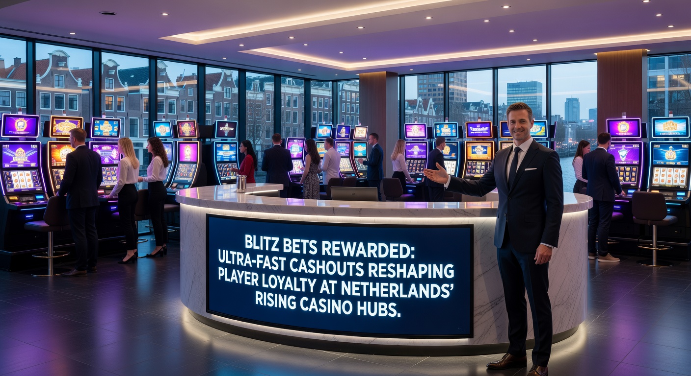 Spelersinterface met blitz bet en instant cashout knop op een Nederlands casino platform