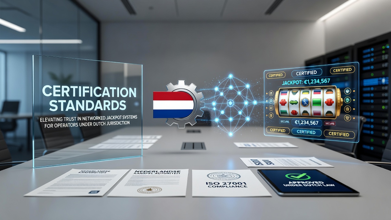 Netwerk van jackpot systemen met certificeringslabels en Nederlandse casino operators