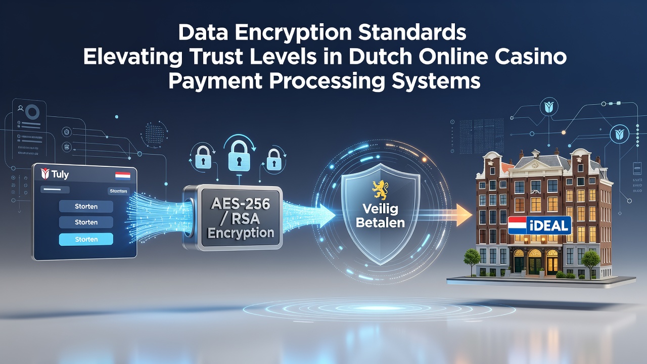 Diagram van beveiligde betalingsflow met encryptie lagen