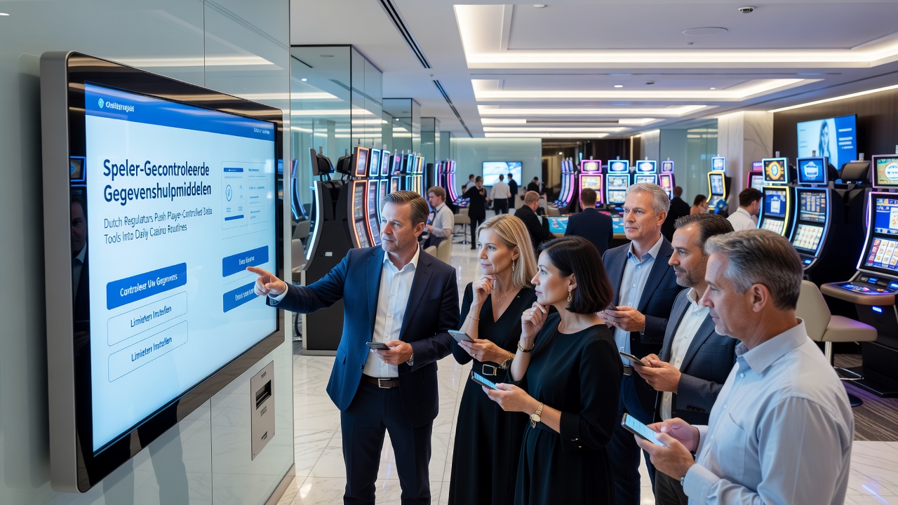 Weergave van een speler dashboard met data export en limiet instellingen in een Nederlands casino platform