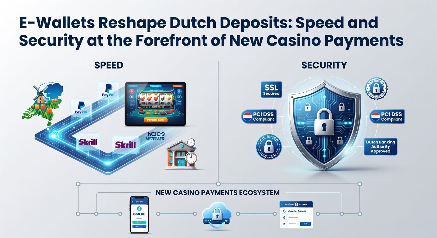 Schermafbeelding van een e-wallet interface gekoppeld aan een Nederlands online casino, met knoppen voor snelle storting en beveiligingsiconen