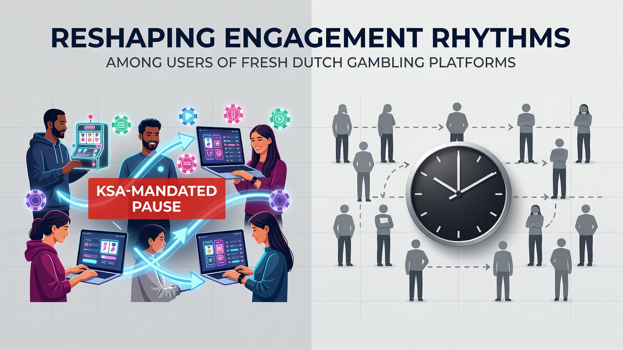 Illustratie van verplichte pauzes die gebruikersritmes beïnvloeden op Nederlandse gokplatforms