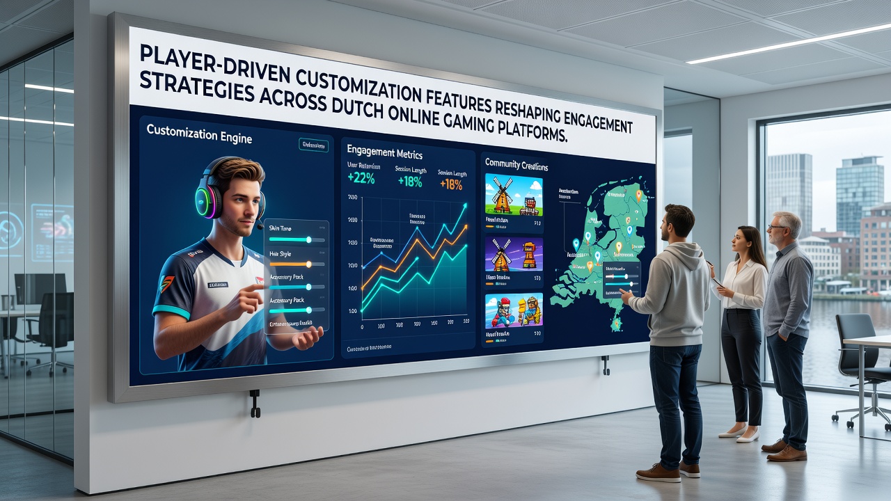 Dashboard met aanpassingsopties voor spelers op een Nederlands online gamingplatform