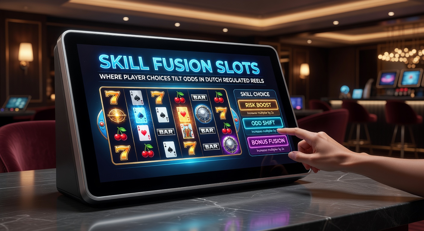 Spelersscherm van een skill fusion slot met keuze-opties die de reels beïnvloeden in een Nederlands casino