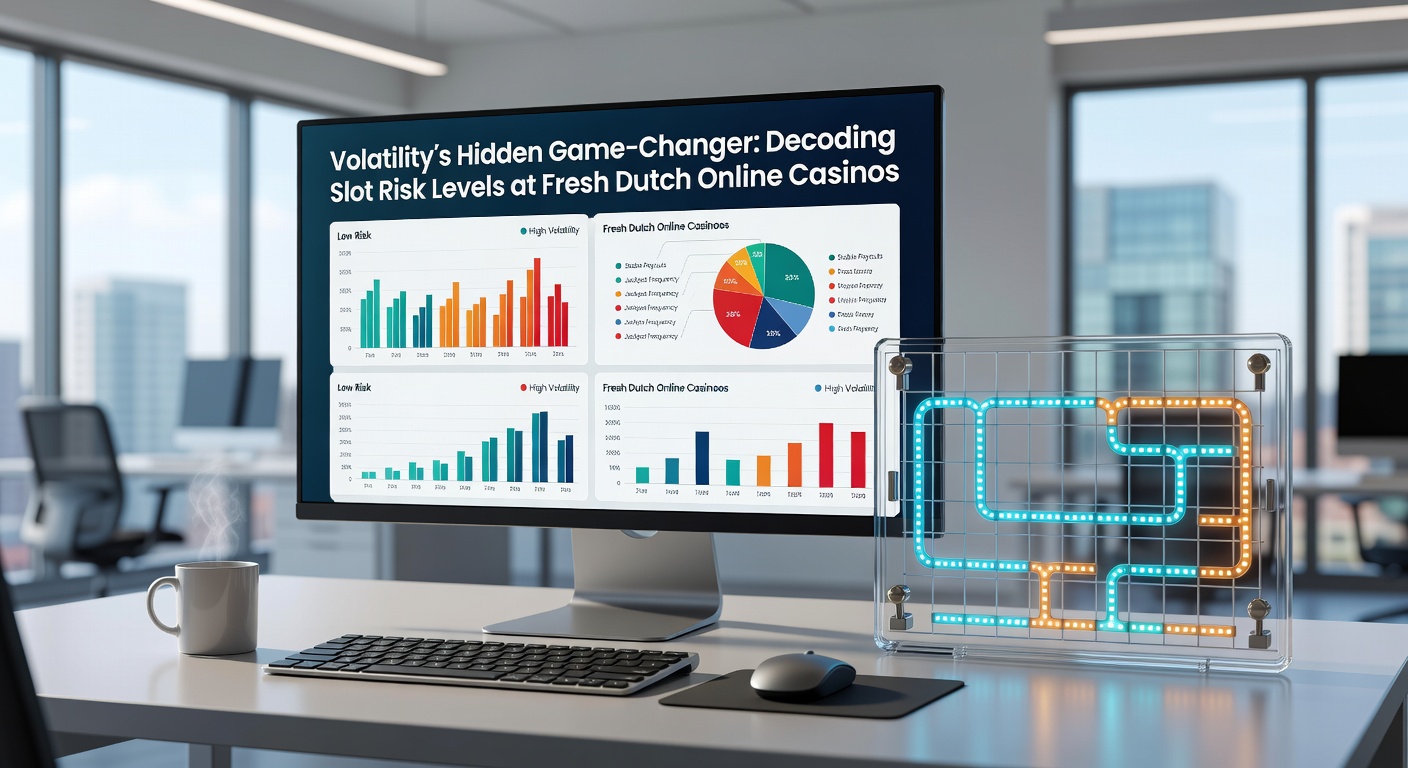 Schermafbeelding van een Nederlandse casino lobby met volatility-filters geactiveerd, slots gesorteerd op risiconiveau